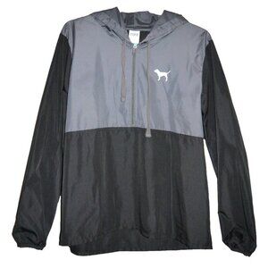 Pink VICTORIA'S SECRET black & gray thin lightweight pullover hoodie Women's M/L